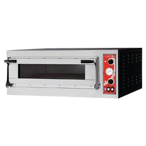  Gastro-M RVS Pizzaoven 1 Ovenkamer 3000 Watt | 4 Pizza's 