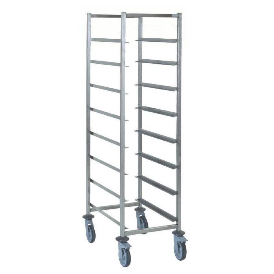 Basket trolley with 8 tiers stainless steel | 60 x 60 cm