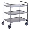 Serving Trolley with 3 Trays | stainless steel | 53(h)x80cm