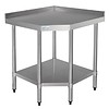 Vogue Stainless Steel Corner Table | 90(H)x70x96cm