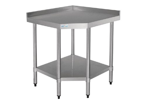  Vogue Ecktisch aus Edelstahl | 90 (H) x 70 x 96 cm 