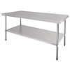 Vogue stainless steel work table | 180x90x90cm