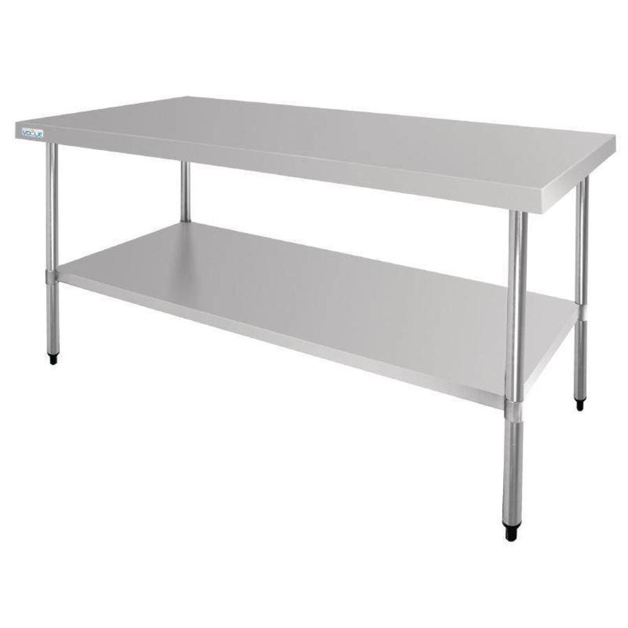 Table de travail en acier inoxydable | 180 x 90 x 90 cm