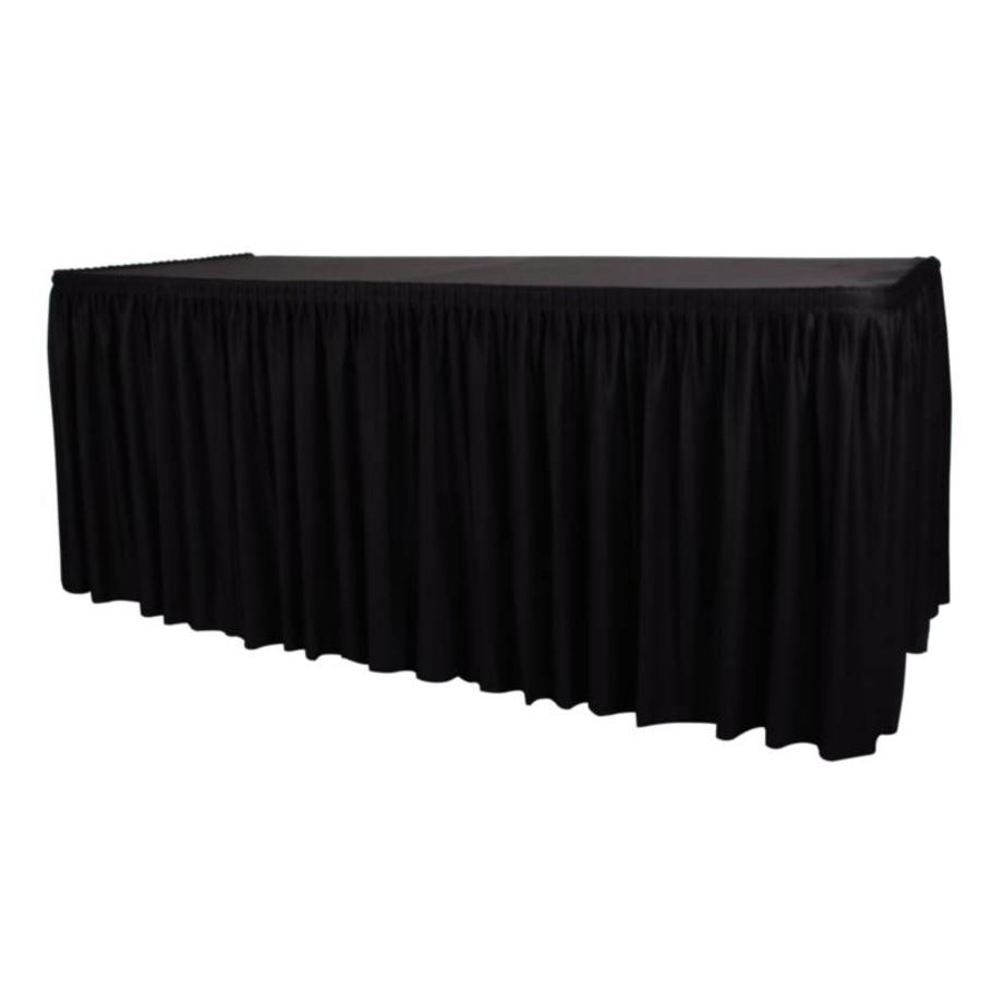 Jupe de table | crème - plissé | 73 cm (h) x 75 cm (l) x 182 cm