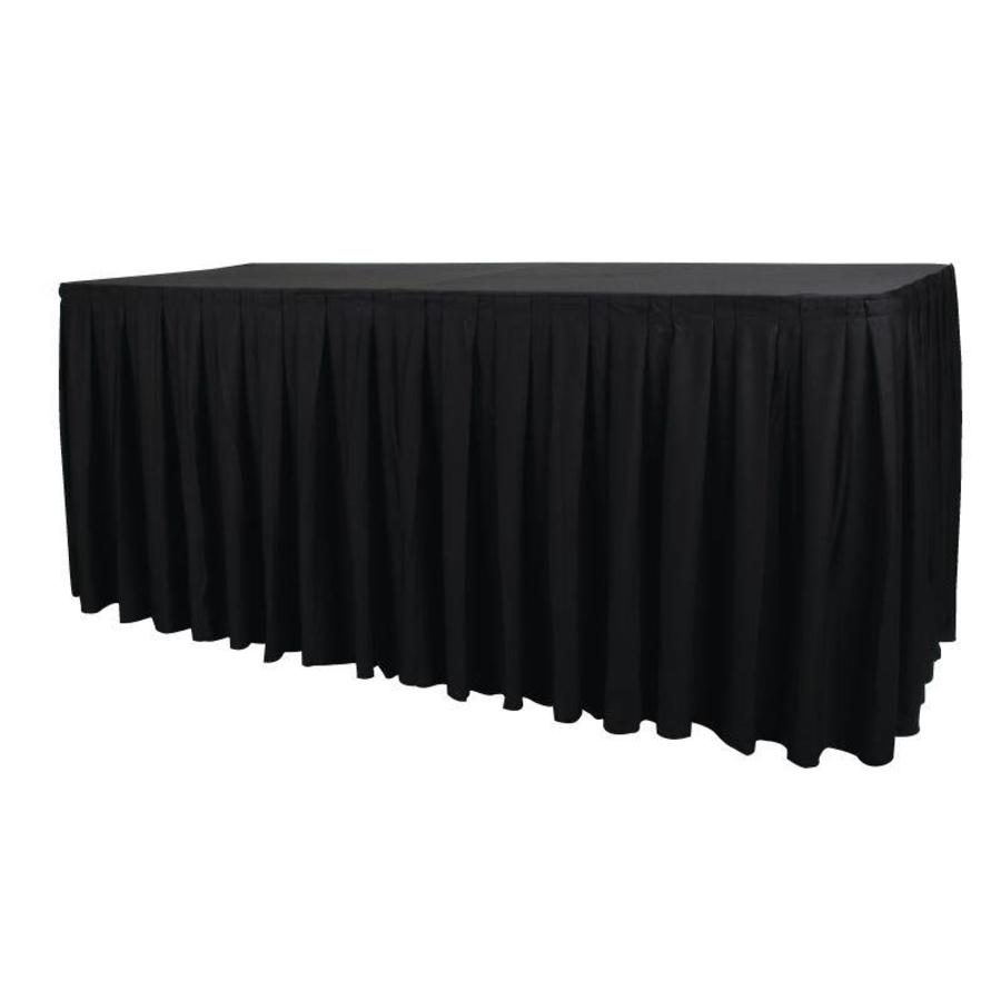 Jupe de table | crème - plissé | 73 cm (h) x 75 cm (l) x 182 cm