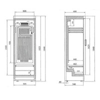 Soft Drinks Fridge with Left-Hinged Glass Door | 60x60x185 cm