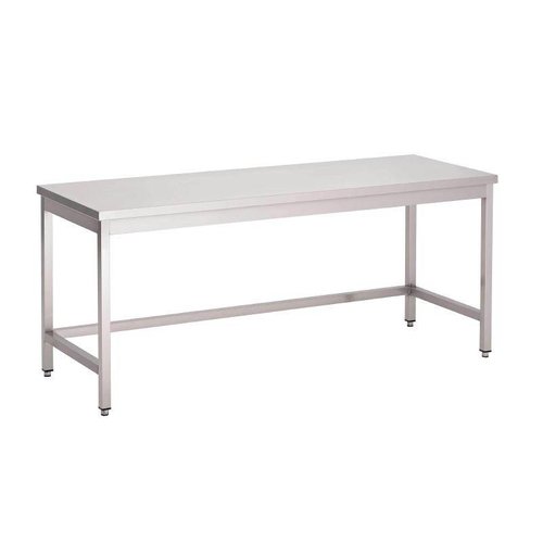  HorecaTraders Stainless steel work tables without bottom shelf | 8 sizes 