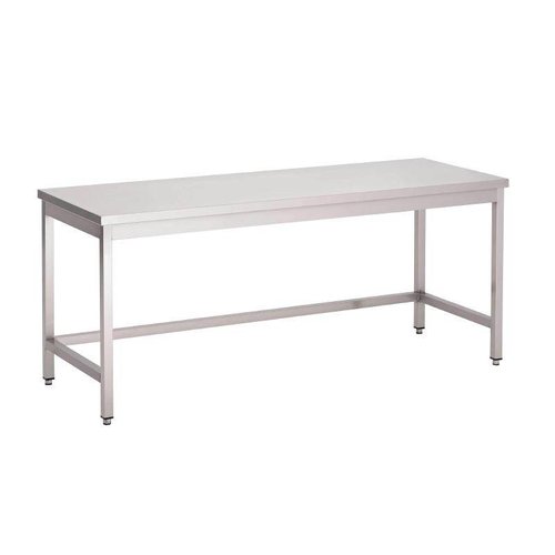  HorecaTraders Stainless steel work tables without bottom shelf | 8 sizes 