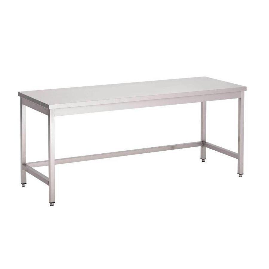 Stainless steel work tables without bottom shelf | 8 sizes