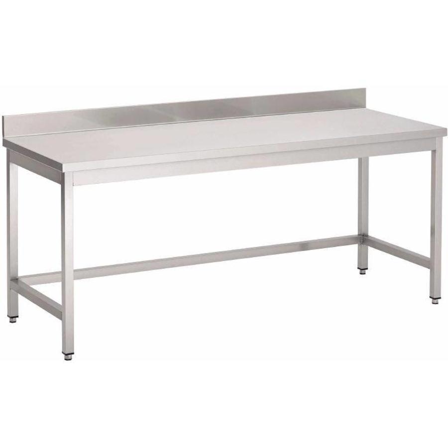 Table en acier inoxydable avec dossier | 8 Dimensions