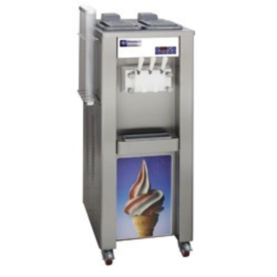 Soft ice cream machine with 2 flavors 38 kg per hour
