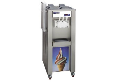  HorecaTraders Soft ice cream machine with 2 flavors 38 kg per hour 