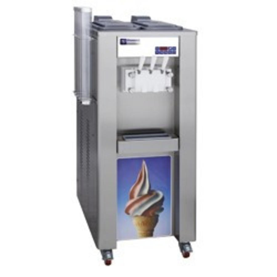 Soft ice cream machine with 2 flavors 45 kg per hour