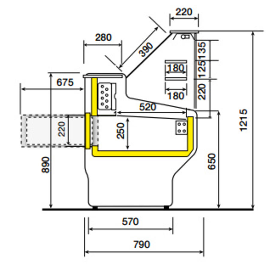 Display Case Counter Refrigerated | +4° / +6°