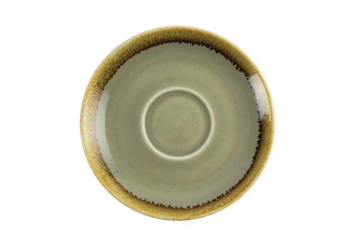  Olympia Kiln Cappuccino Saucers | Moss Green | 14cm | 6 pieces 