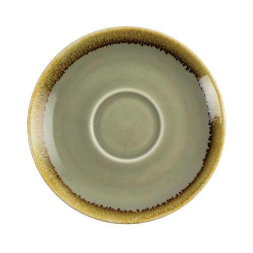  Olympia Kiln Cappuccino Saucers | Moss Green | 14cm | 6 pieces 