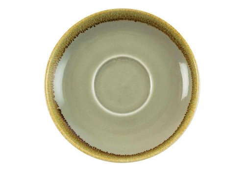  Olympia Plats à cappuccino Kiln | Vert mousse | 16 cm | 6 pièces 