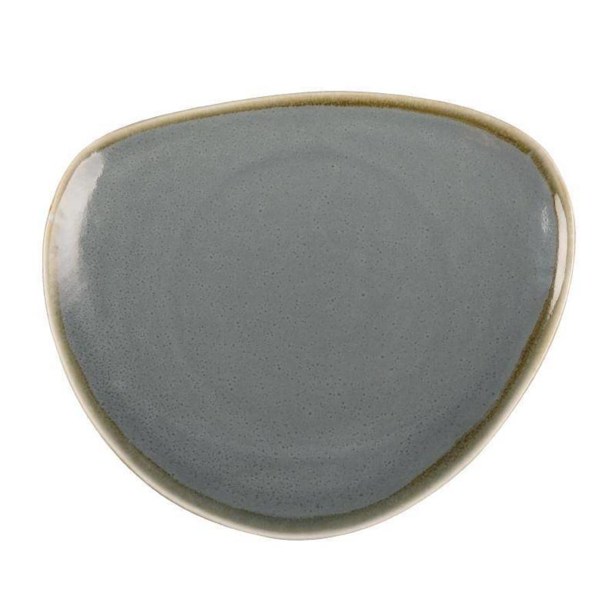 Kiln Triangular Plates | Blue | 23cm | 6 pieces