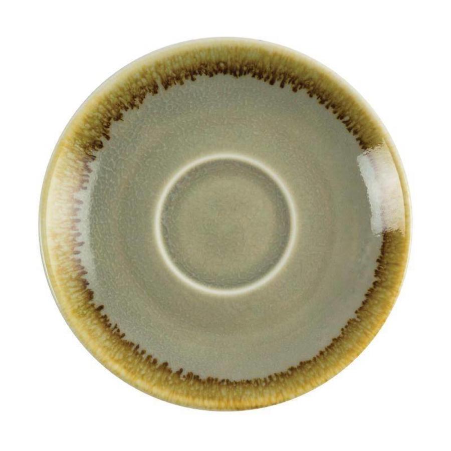 Soucoupes à expresso Kiln | Vert mousse | 11,5 cm | 6 pièces