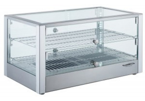  Combisteel Vitrine chauffante pour snacks | 2 grilles 