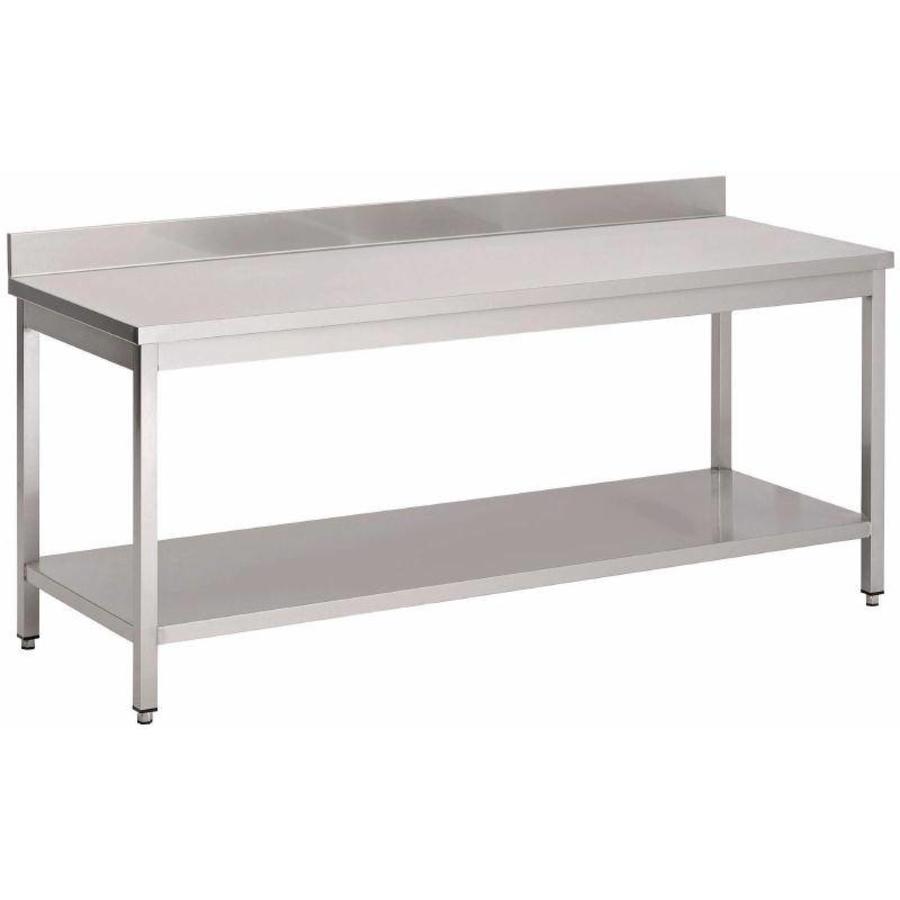 Table de travail en acier inoxydable avec étagère inférieure | 8 Dimensions