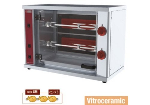  HorecaTraders Chicken grill Electric with 2 Spits | 6 Chickens 