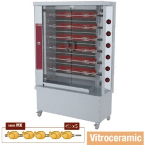  HorecaTraders Chicken grill Electric with 6 Spits | 30 Chickens 