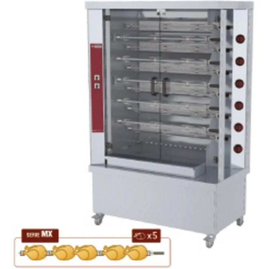 Grill à poulet à gaz 11 broches | 55 poulets