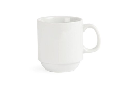  Olympia Tasses à café empilables en porcelaine blanche 28,4 cl (12 pièces) 