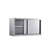 Armoire murale en acier inoxydable avec portes coulissantes 160x40x65 cm