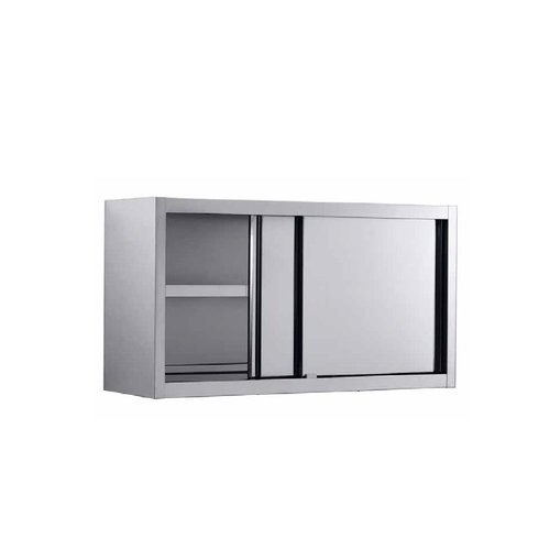  Combisteel Wall cabinet stainless steel with sliding doors 160x40x65 cm 