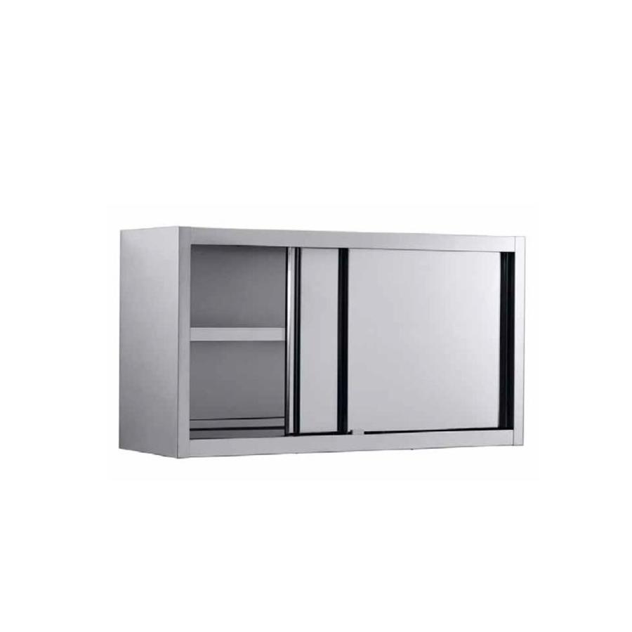 Armoire murale en acier inoxydable avec portes coulissantes 160x40x65 cm
