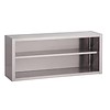 HorecaTraders Armoires murales ouvertes en acier inoxydable | 8 Dimensions