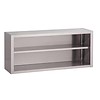 HorecaTraders Stainless steel open wall cabinets | 8 Dimensions