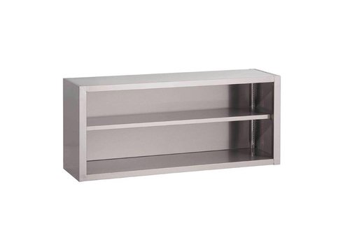 HorecaTraders Stainless steel open wall cabinets | 8 Dimensions 