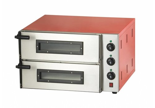  Combisteel Dubbele Pizzaoven 3000 Watt | 2 Pizza's 