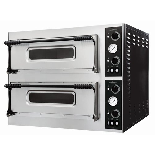  Combisteel Pizza Oven Double Electric 9400 Watt | 8 Pizzas 