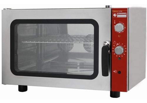  HorecaTraders Heißluftofen mit Dampffunktion für 4x60x40 cm 
