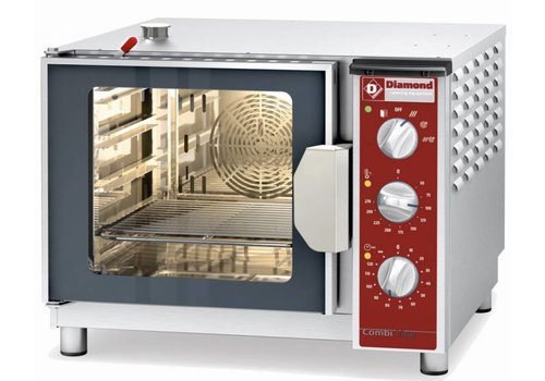  HorecaTraders Convection oven with steam combination for 4x 2/3 GN 