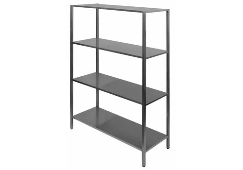  HorecaTraders Stainless Steel Shelf Rack with 4 Sheep | 4 Sizes 