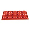 HorecaTraders Non-stick baking tins red | 15 half spheres