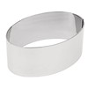 HorecaTraders Moule à gâteau ovale en acier inoxydable | 7,5 x 4,5 cm