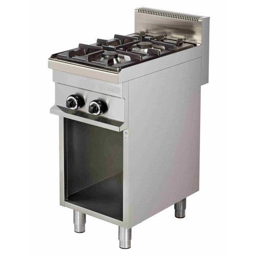  Combisteel Cuisinière à gaz avec élément de base | 2 brûleurs 