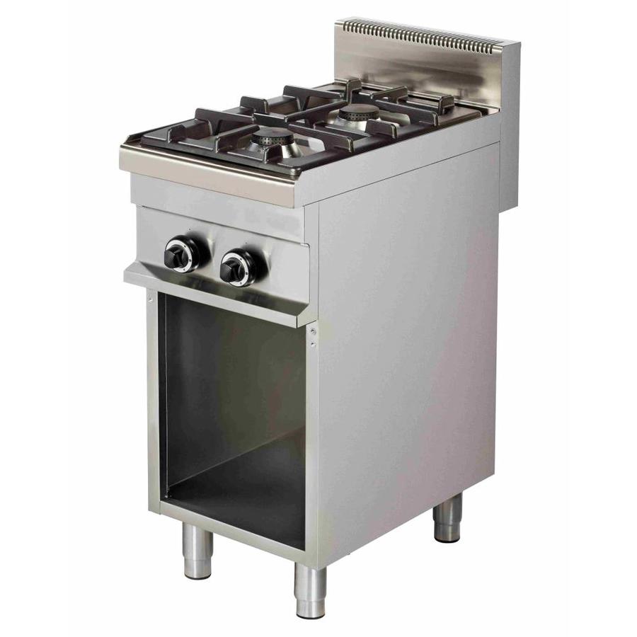 Cuisinière à gaz avec élément de base | 2 brûleurs
