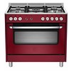 Saro Gas Stove Red Electric Oven and Grill | 5 Burners | 240V