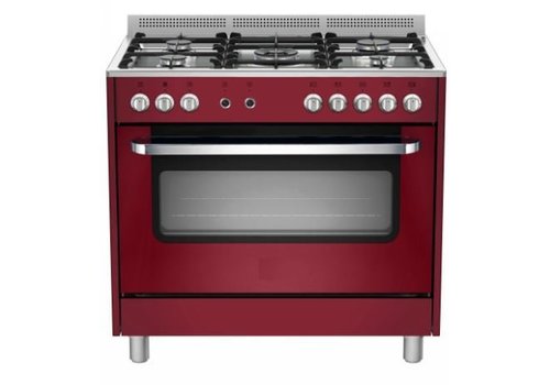  Saro Cuisinière à gaz, four électrique et gril rouge | 5 brûleurs | 240 V 