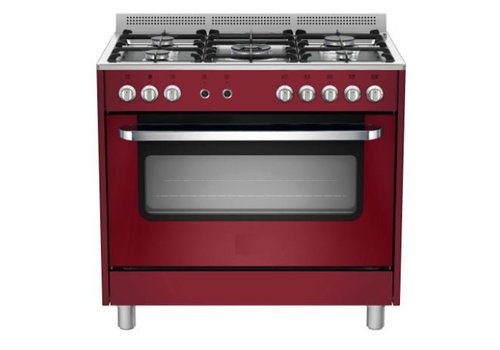  Saro Gas Stove Red Electric Oven and Grill | 5 Burners | 240V 