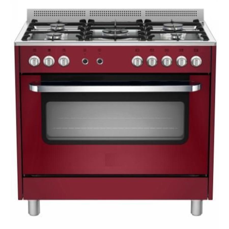 Gas Stove Red Electric Oven and Grill | 5 Burners | 240V