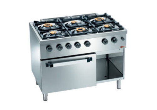  HorecaTraders Catering Stove and Oven with Gas | 6 Burners 