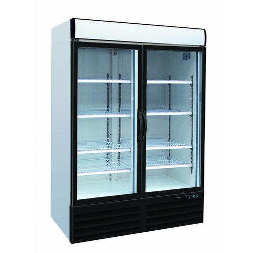  HorecaTraders Freezer Forced Black with 2 doors 